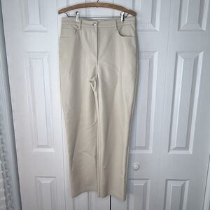 ARITZIA WILFRED Women's Size 10 Pant In Ivory High-Waisted‎ Vegan Leather